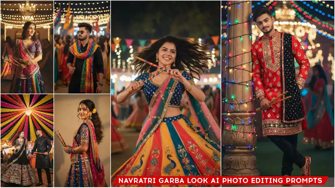 Google Gemini Navratri Garba Look Ai Photo Editing Prompts