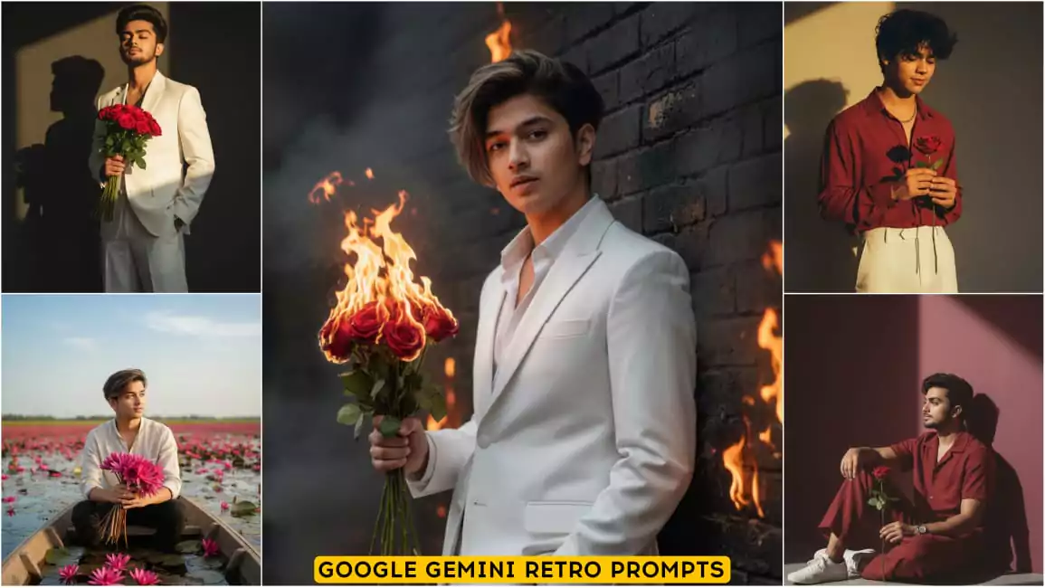 Top 10+ Google Gemini Boys Retro AI Photo Editing Prompts