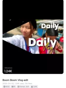 Daily Mini Vlog Capcut Template Viral Treend